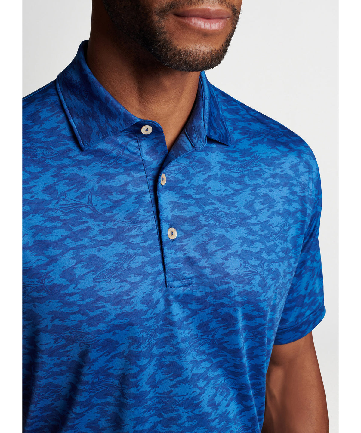 Peter millar blue camo shorts top