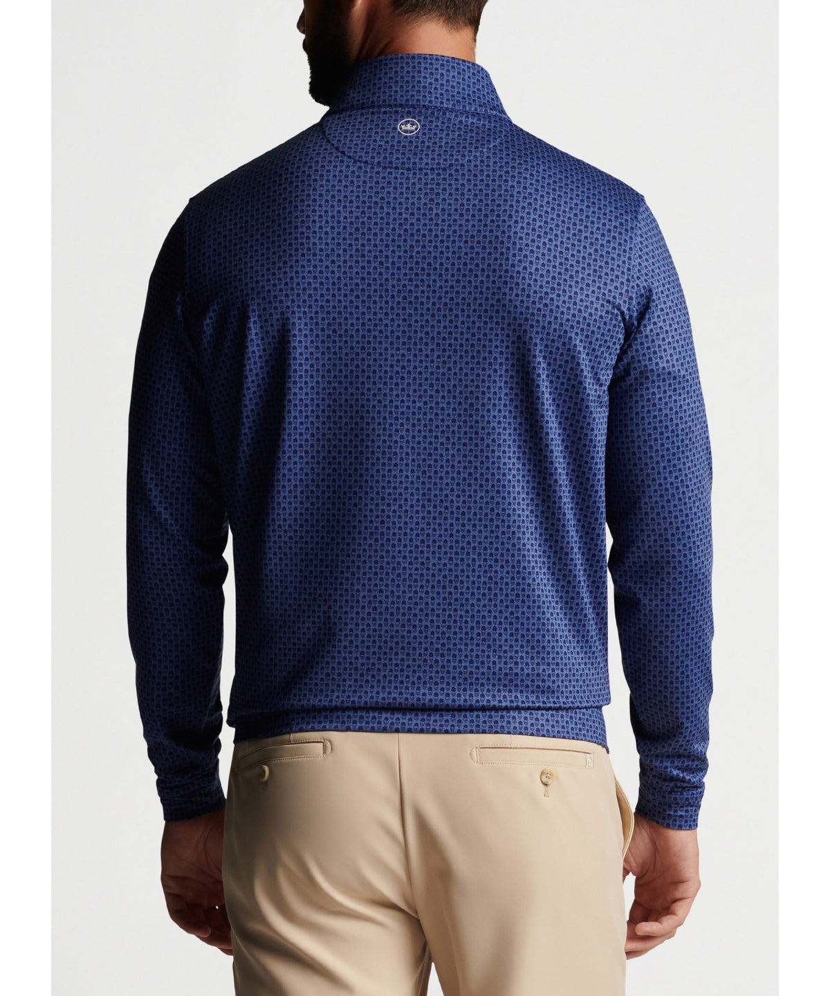 Peter Millar Skull Print Perth Quarter-Zip Pullover