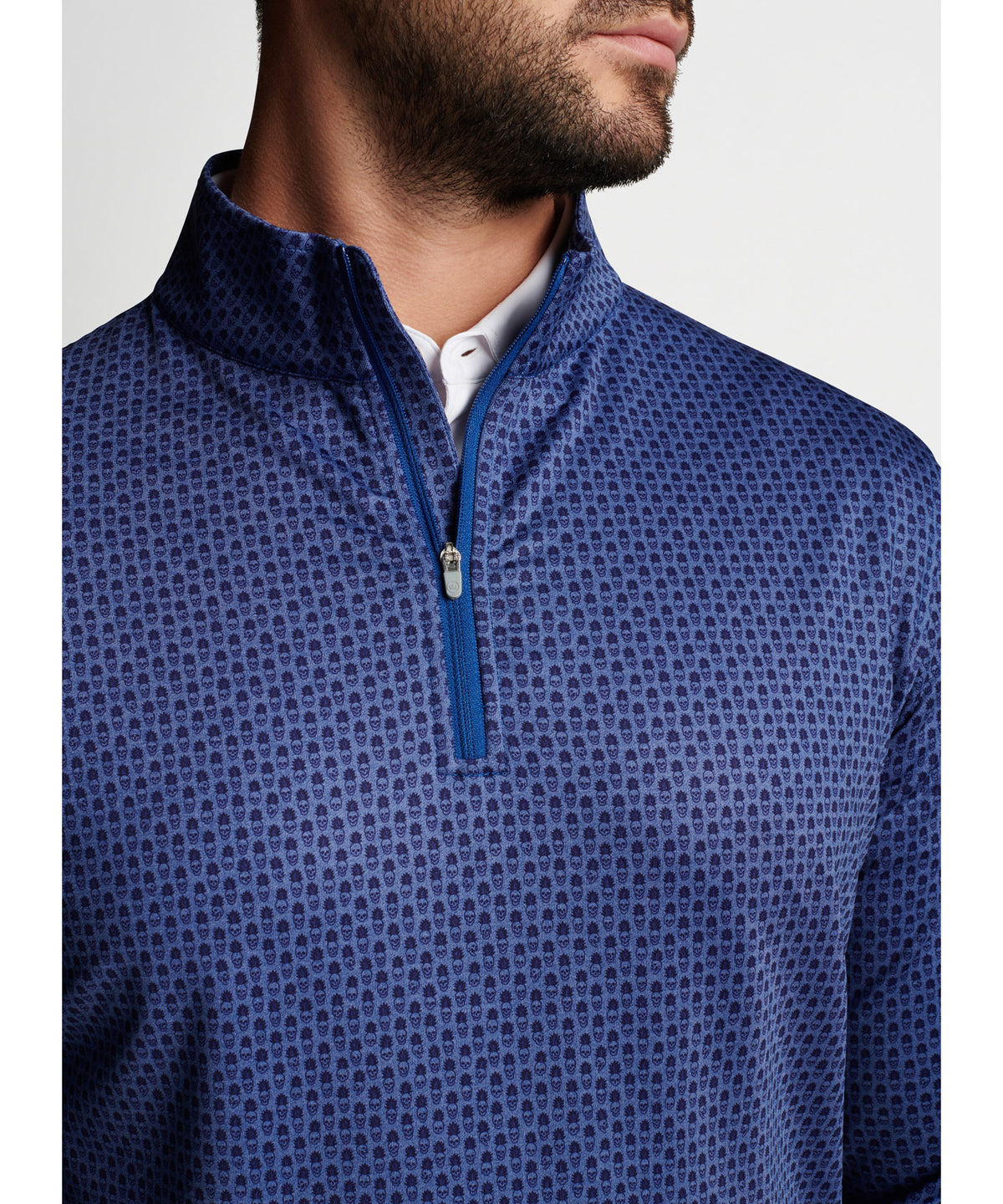 Peter Millar Skull Print Perth Quarter-Zip Pullover