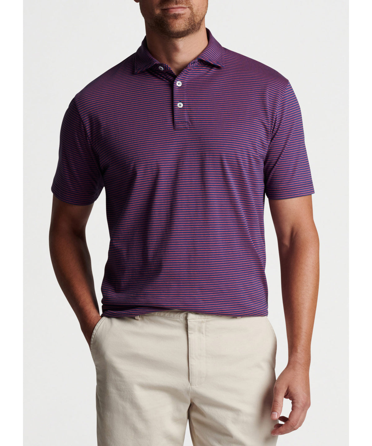 Peter Millar Short Sleeve Halifax Stripe Polo