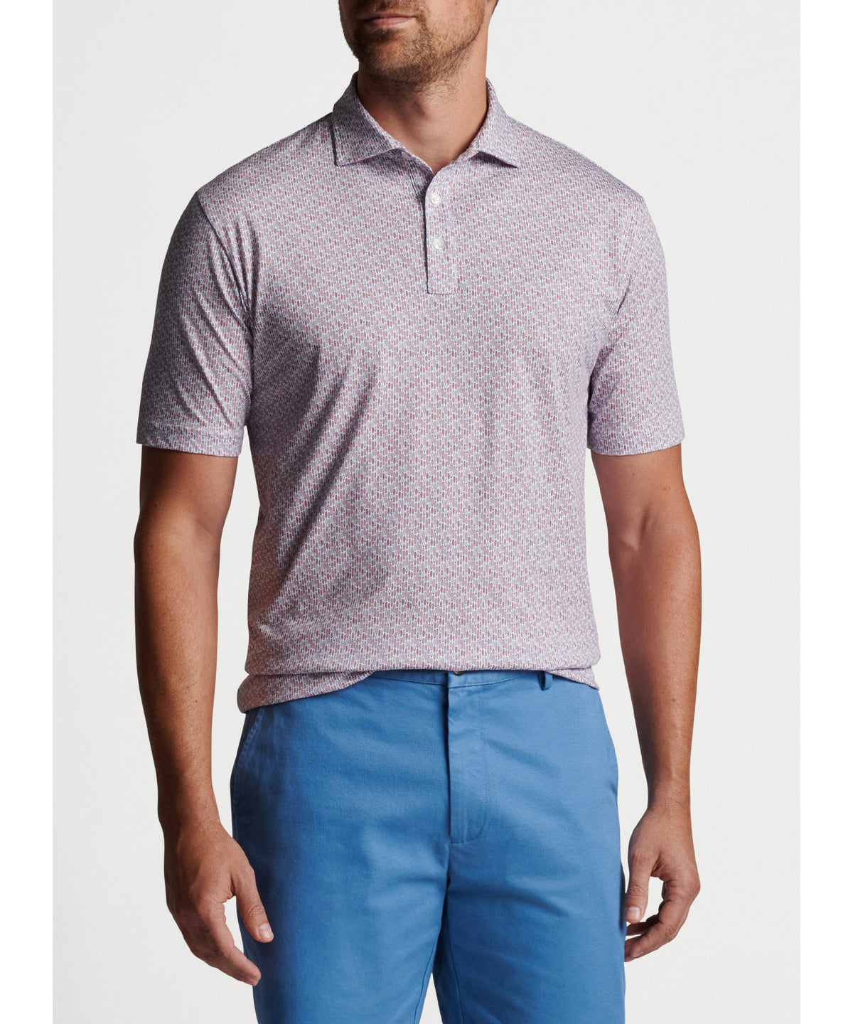 Peter Millar Short Sleeve Surf Board Print Polo