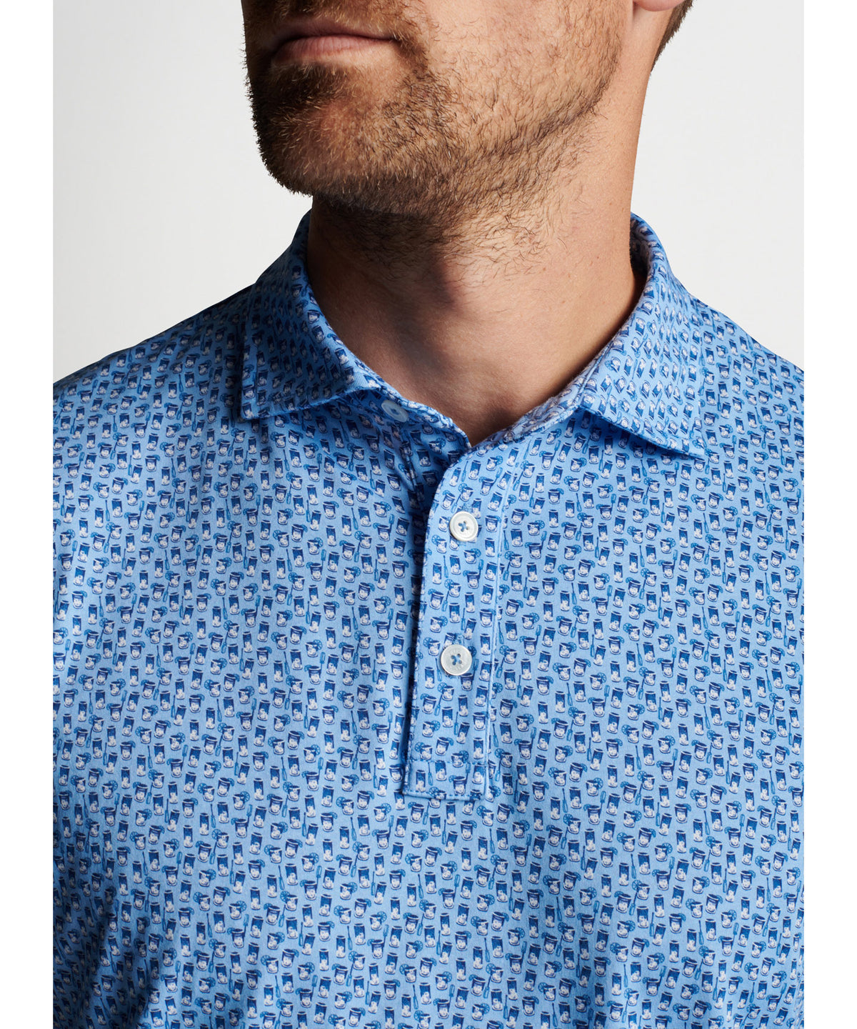 Peter Millar Short Sleeve Cocktail Print Polo
