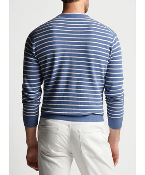 Peter Millar Honeycomb Stripe Crew Sweater