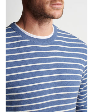 Peter Millar Honeycomb Stripe Crew Sweater