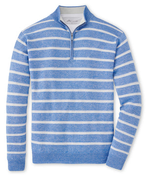 Peter Millar Multi-Stripe Jersey Quarter-Zip Pullover