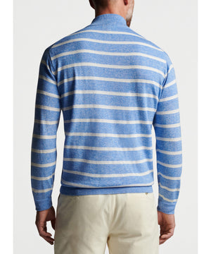 Peter Millar Multi-Stripe Jersey Quarter-Zip Pullover
