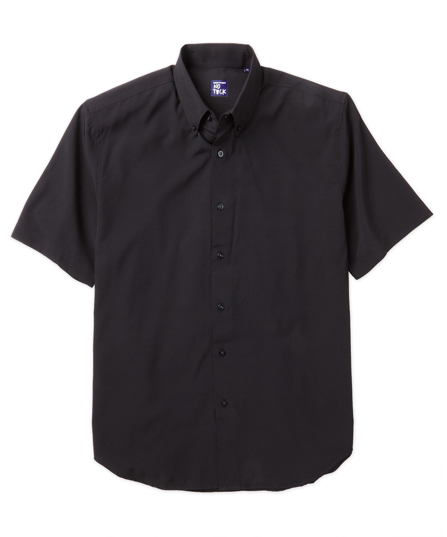 Men's Big & Tall Westport No-Tuck Short Sleeve Solid Performance Stretch Sport Shirt Black / 2XB