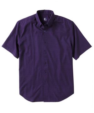 Westport No-Tuck Short Sleeve Dots Performance Stretch Sport Shirt