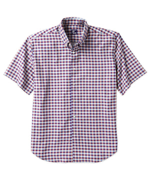 Westport No-Tuck Short Sleeve Check Performance Stretch Sport Shirt