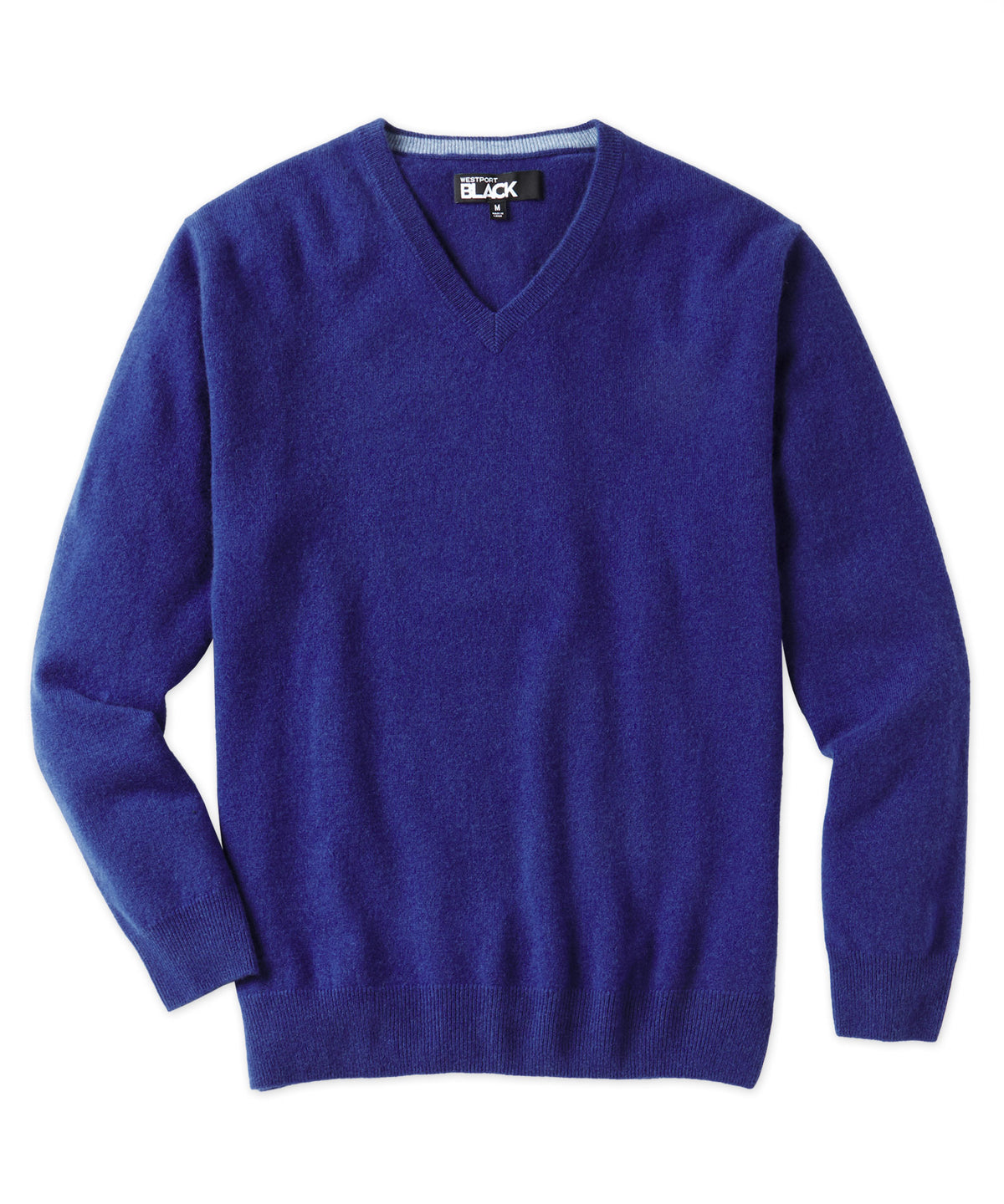 Westport Black Greenwich Cashmere V-Neck Sweater