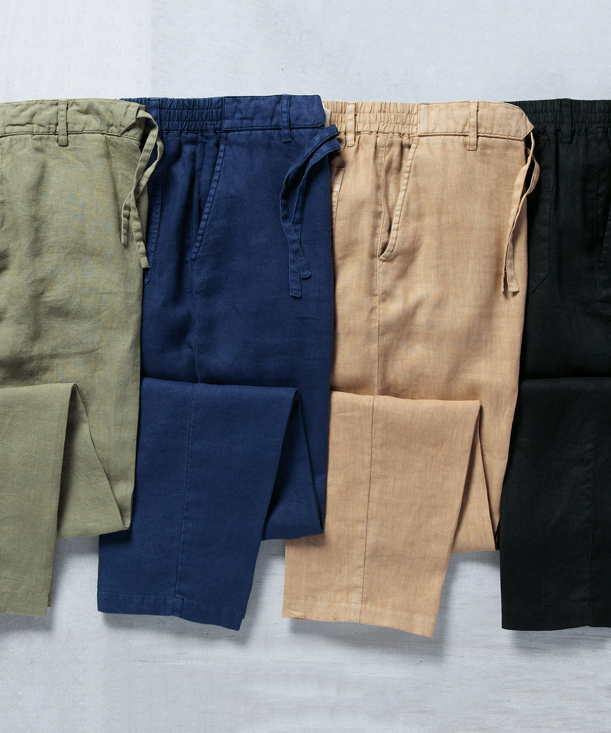 Westport Black Southport Linen Drawcord Pant