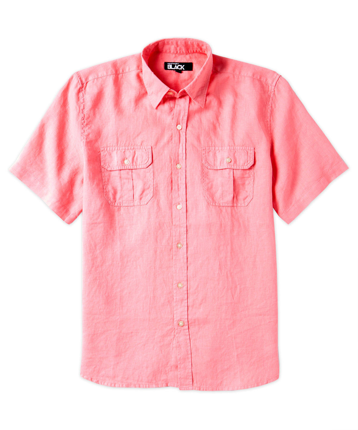 Westport Black Short Sleeve Linen Safari Shirt