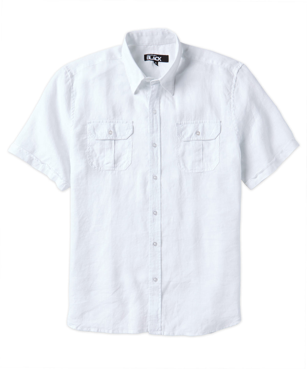 Westport Black Short Sleeve Linen Safari Shirt