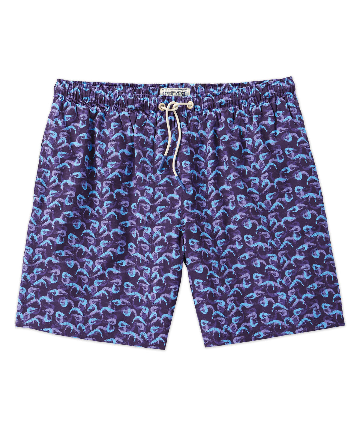 Westport Lifestyle Shrimp Print Swim Short, Men's Big & Tall