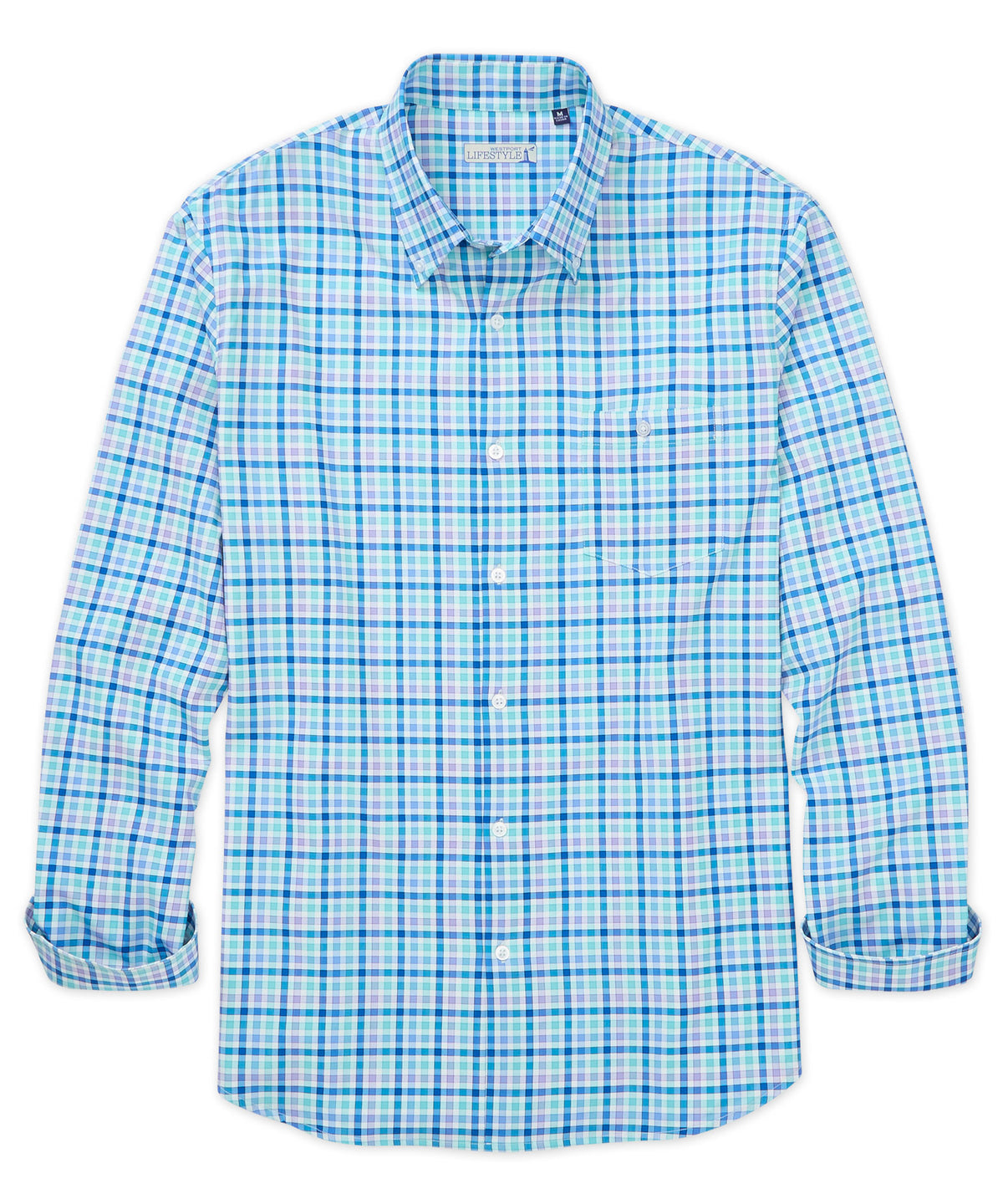 Westport Lifestyle Long Sleeve Tattersall Performance Sport Shirt
