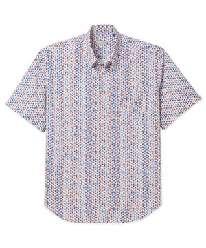 Westport Lifestyle Short Sleeve Boat Print Performance Sport Shirt