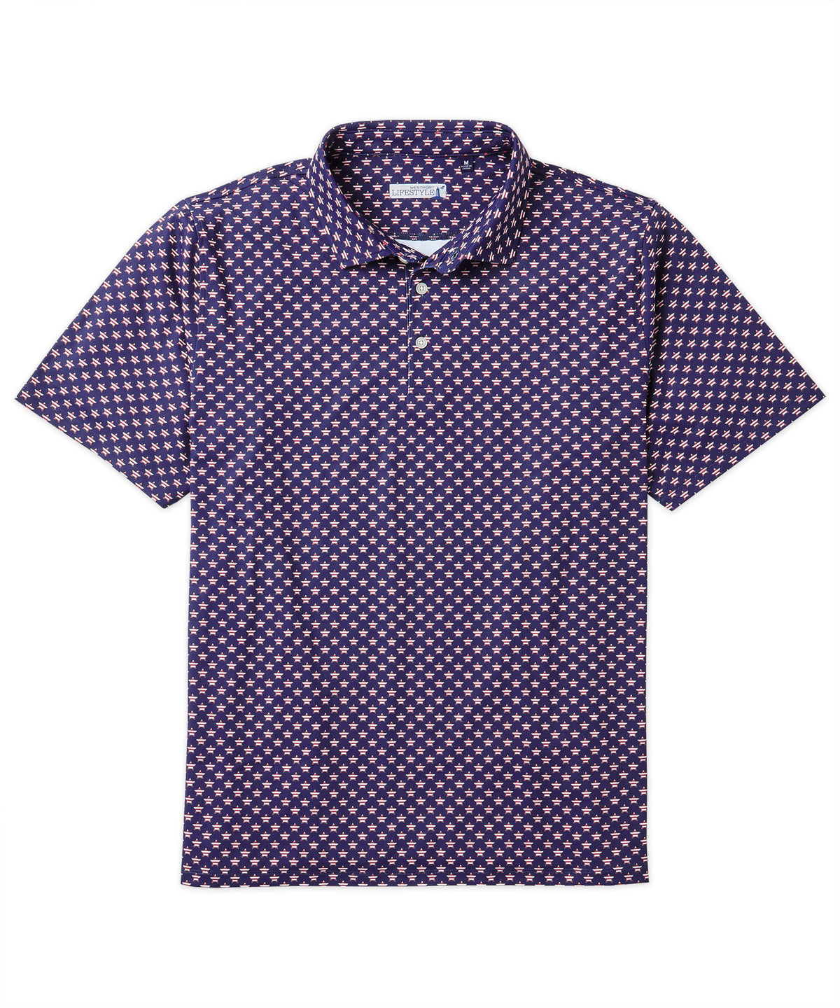 Westport Lifestyle Star Print Performance Polo
