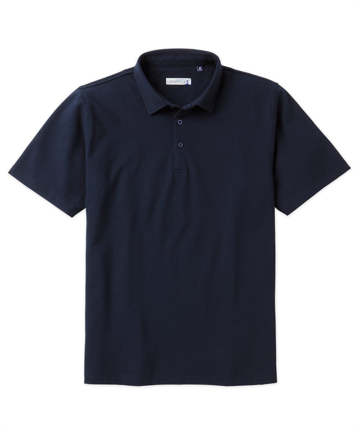 Westport Lifestyle Short Sleeve Aspetuck Pique Polo, Men's Big & Tall