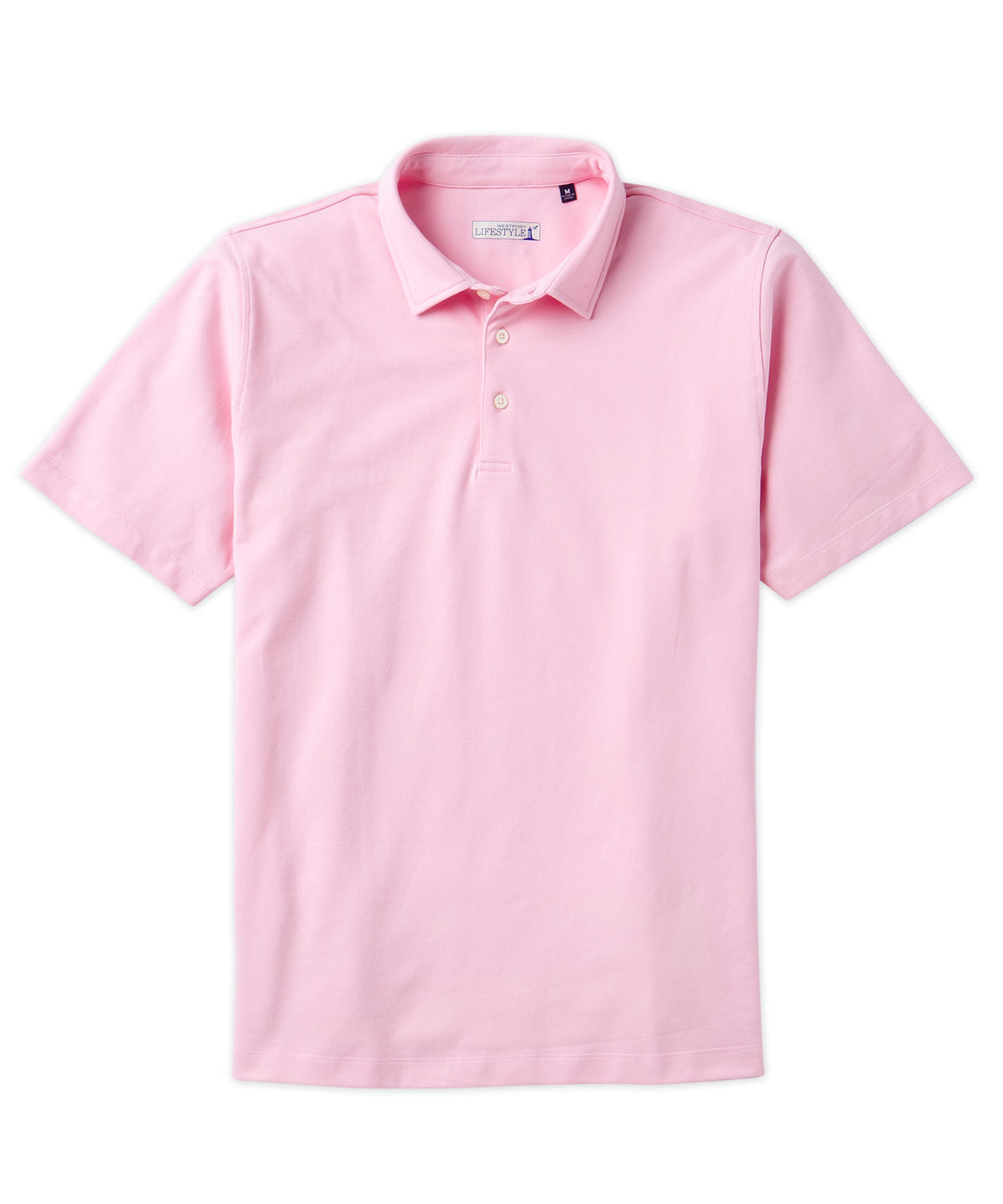 Westport Lifestyle Short Sleeve Aspetuck Pique Polo, Men's Big & Tall