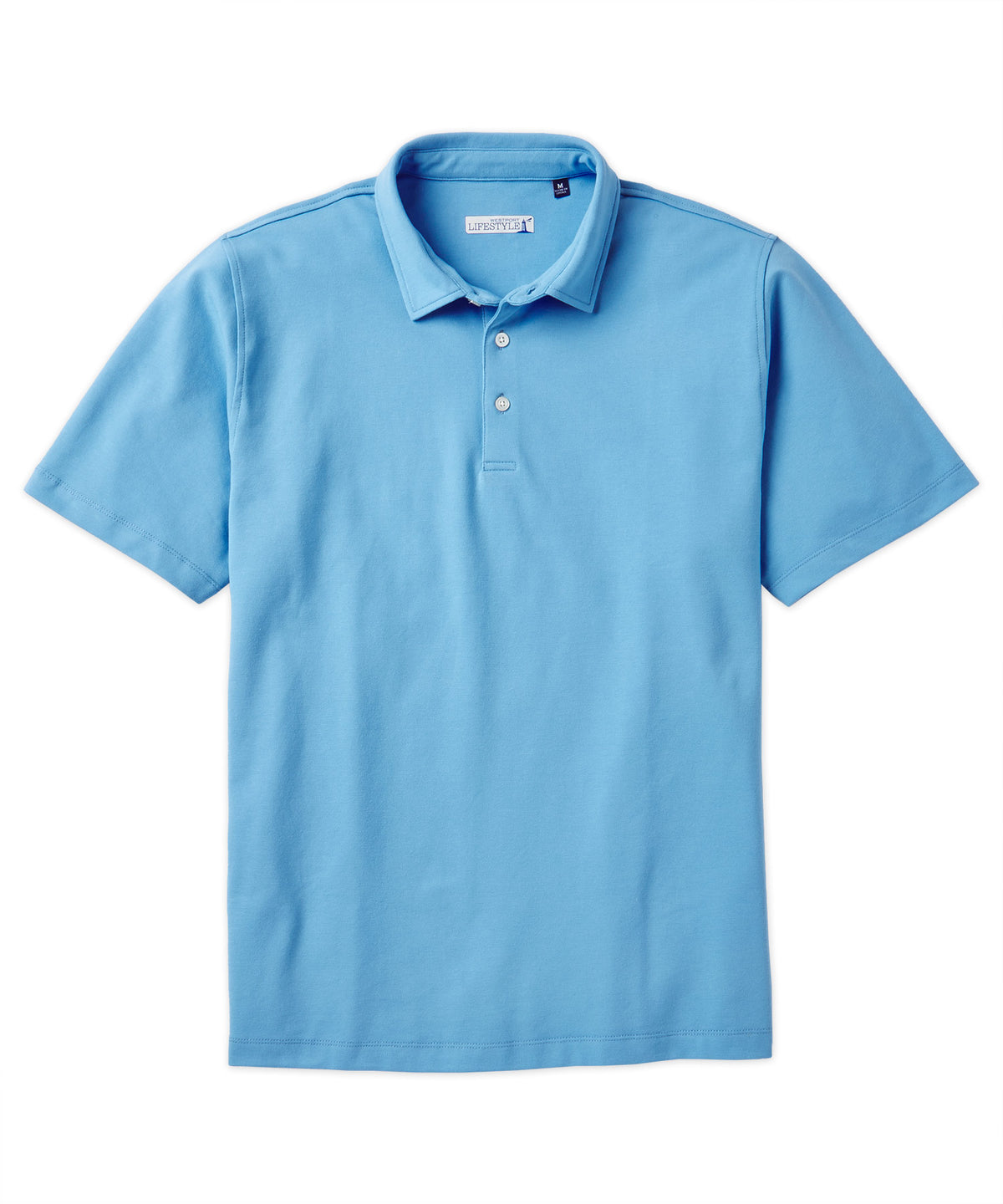 Westport Lifestyle Short Sleeve Aspetuck Pique Polo, Men's Big & Tall