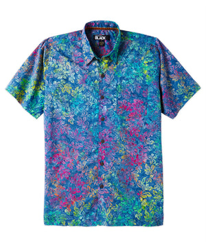 Westport Black Short Sleeve Batik Printed Camp Shirt