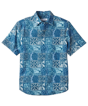 Tommy Bahama Bahama Coast Palm Tiles Short Sleeve Camp Shirt