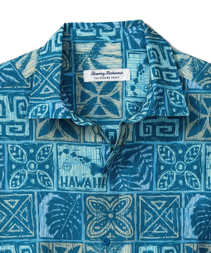 Tommy Bahama Bahama Coast Palm Tiles Short Sleeve Camp Shirt