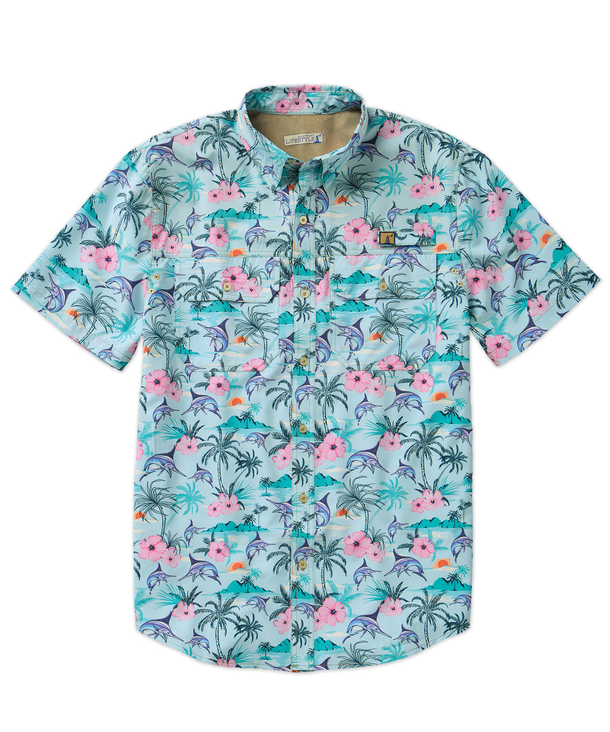 Westport Lifestyle Marlin Paradise Printed Fishing Shirt - Westport Big &  Tall