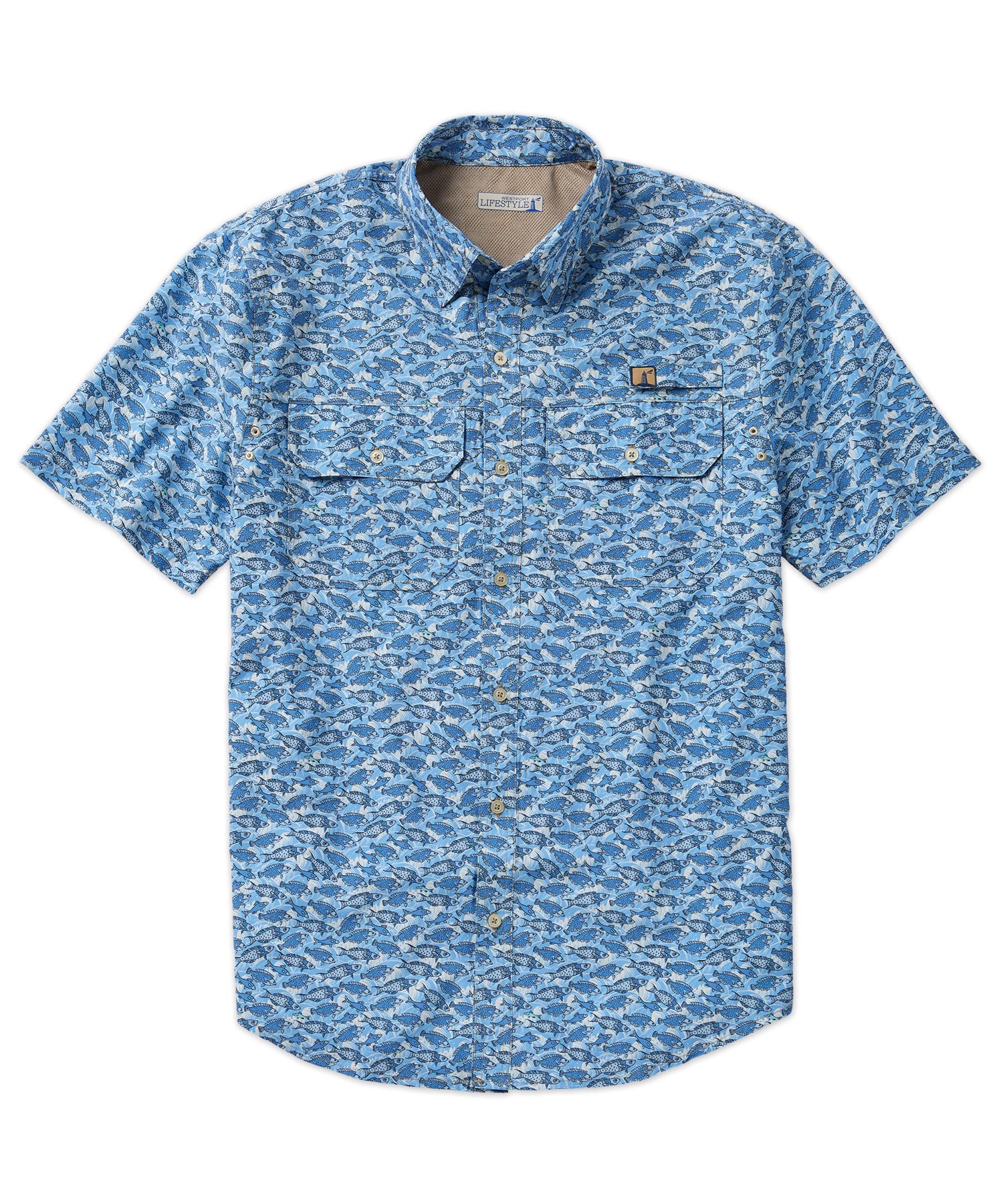Westport Lifestyle Big Fish Little Fish Printed Fishing Shirt