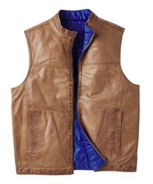 Westport Black Reversible Leather Vest