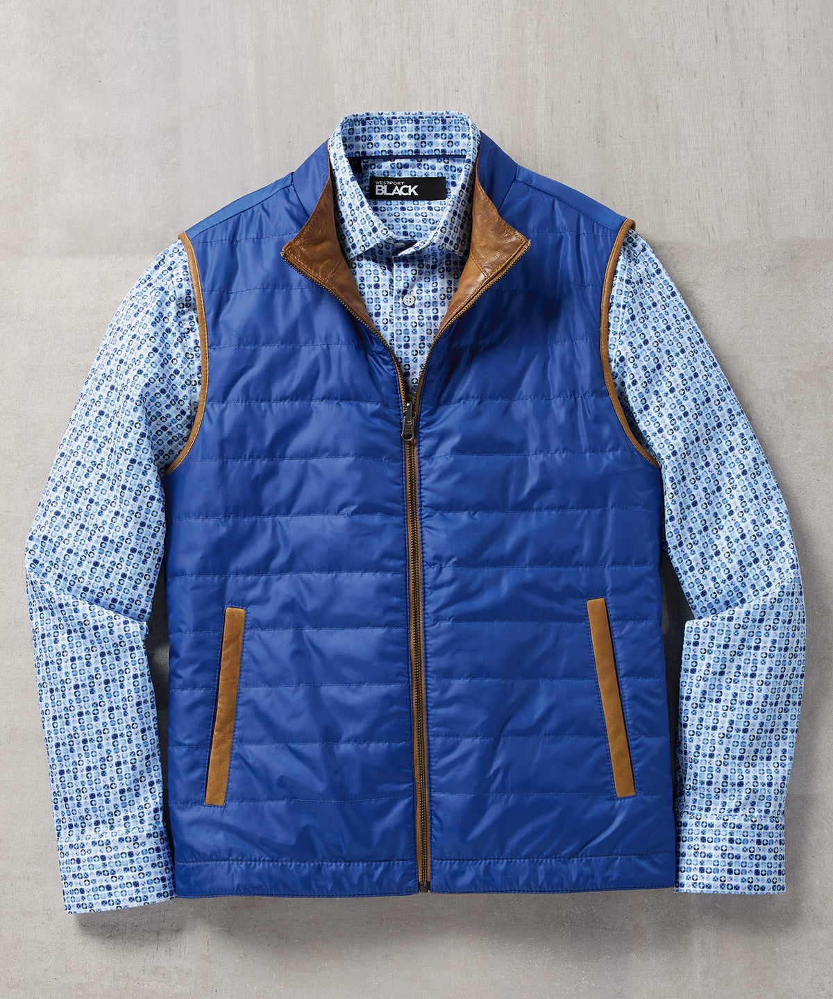 Westport Black Reversible Leather Vest