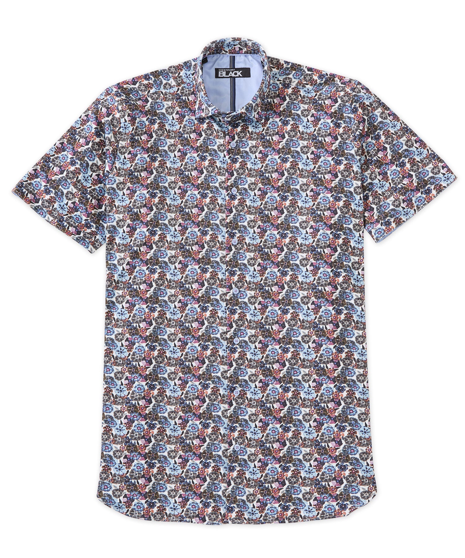 Westport Black Short Sleeve Print Sport Shirt