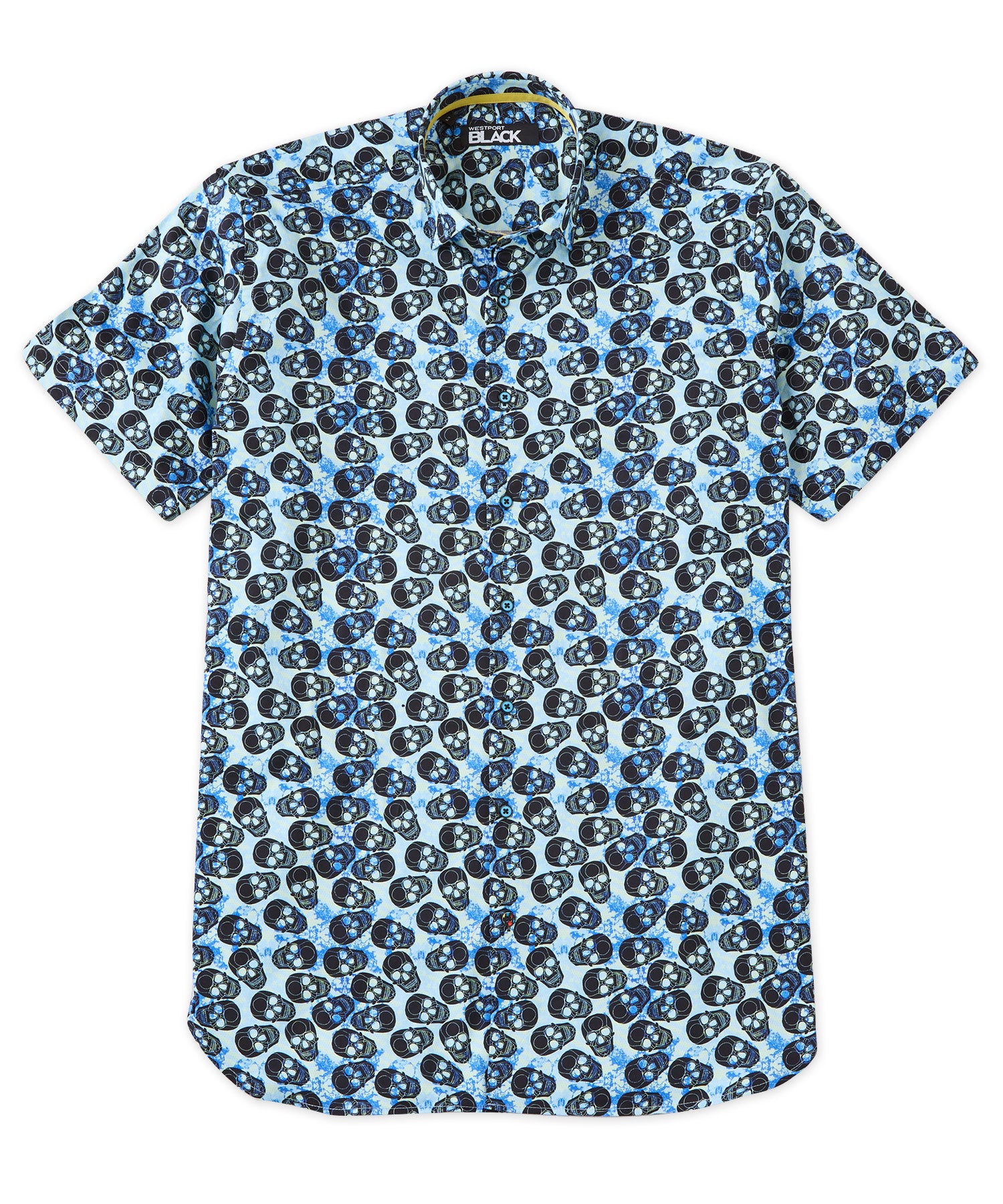 Westport Black Short Sleeve Print Sport Shirt