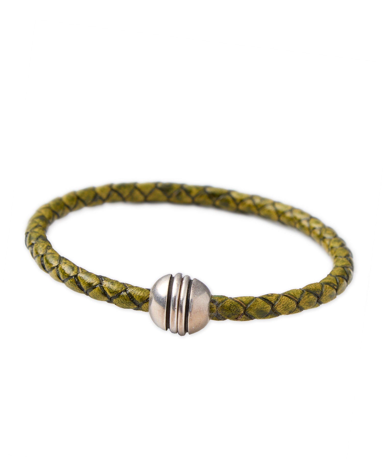 Torino Woven Large Sized Single Ball Magnetic Clasp Bracelet