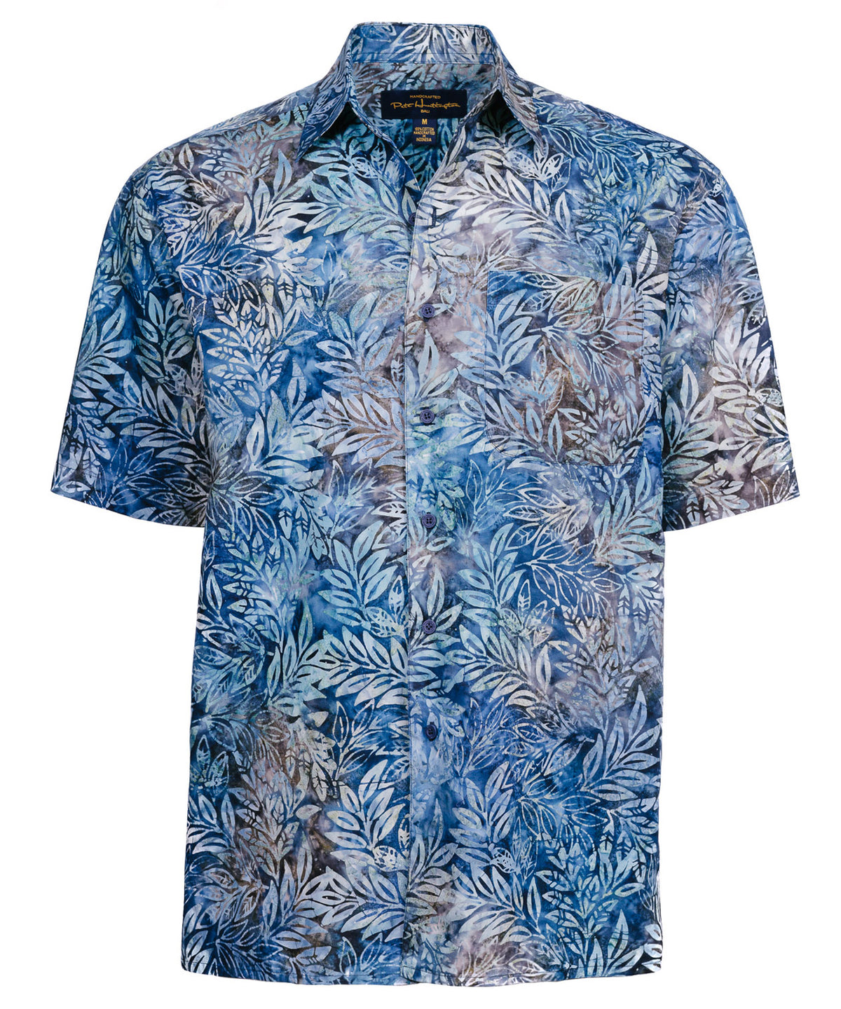 Pete Huntington Short Sleeve Fronds Print Sport Shirt