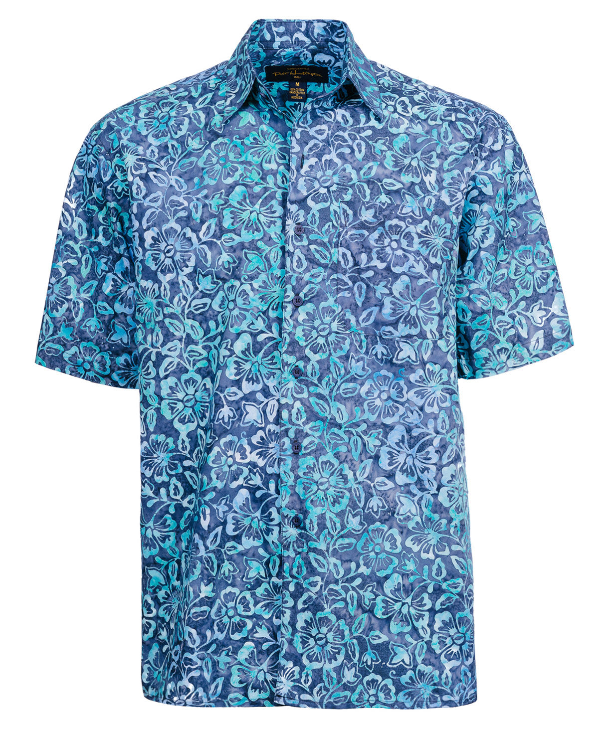 Pete Huntington Short Sleeve Floral Print Sport Shirt