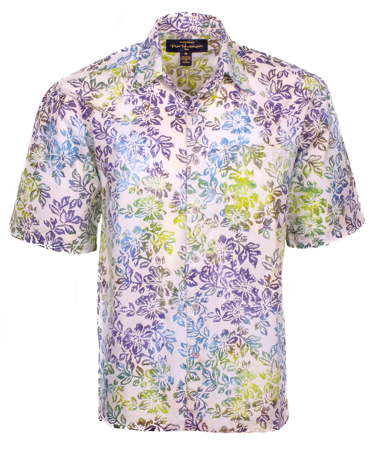 Pete Huntington Short Sleeve Floral Print Sport Shirt