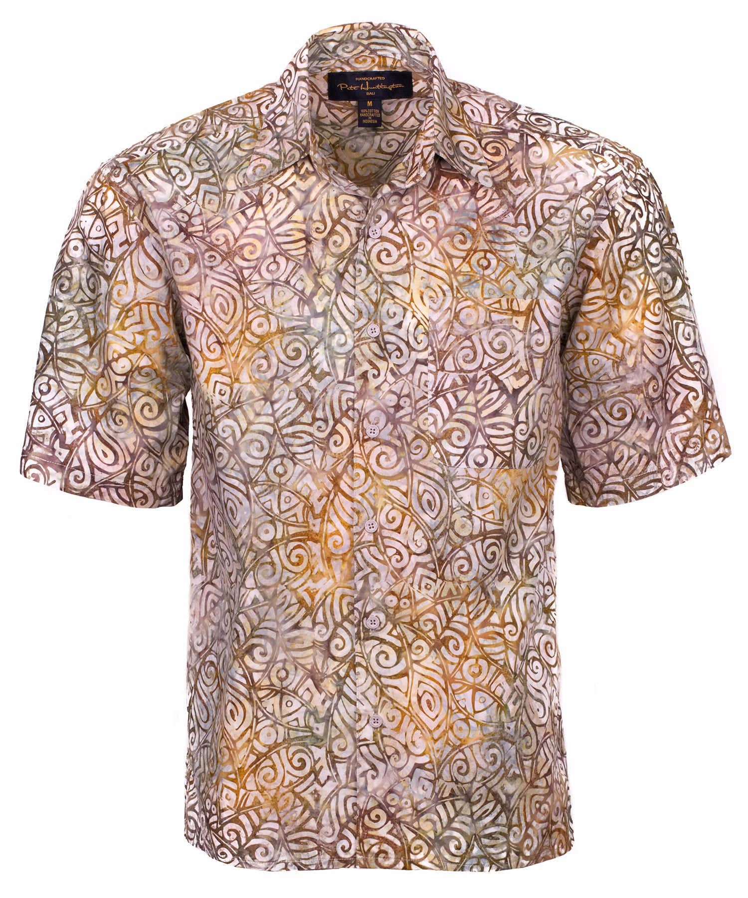 Pete Huntington Short Sleeve Deco Print Sport Shirt