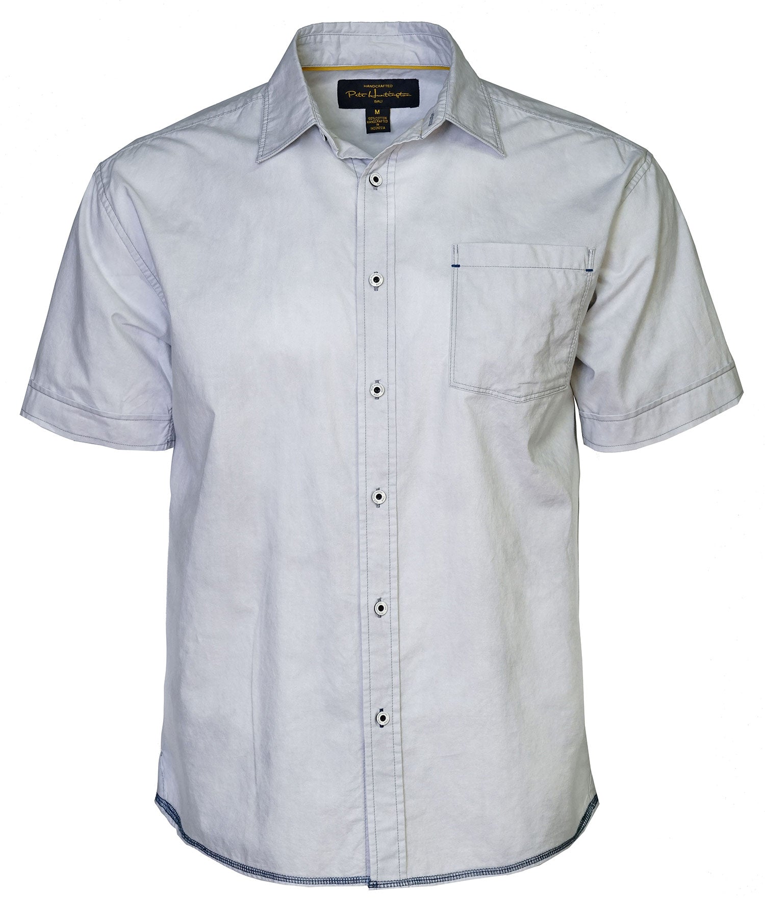 Pete Huntington Short Sleeve Spread Collar Sport Shirt
