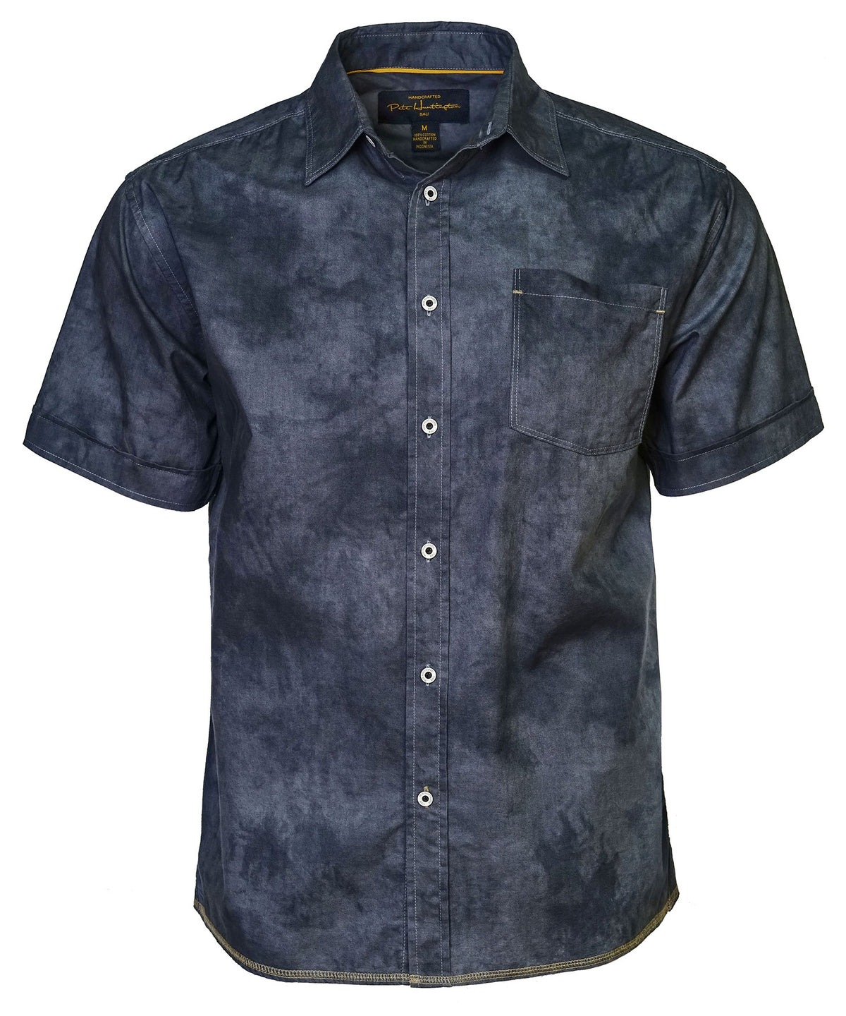 Pete Huntington Short Sleeve Dusted Print Sport Shirt