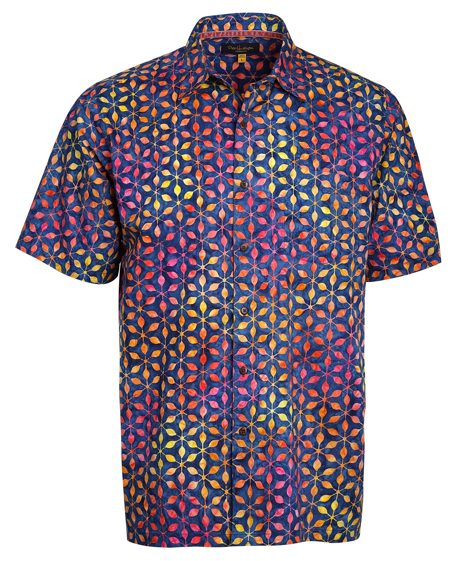 Pete Huntington Short Sleeve Bulbs Print Sport Shirt