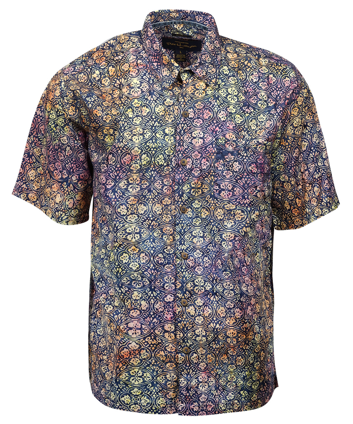 Pete Huntington Short Sleeve Blooms Print Sport Shirt