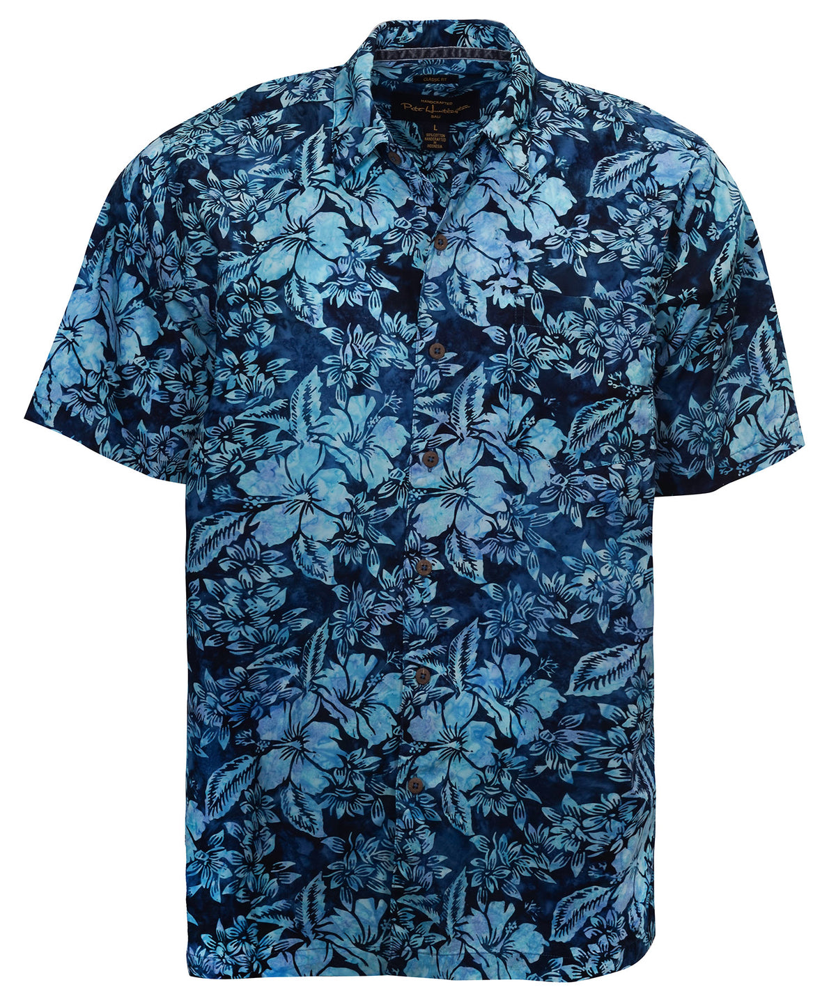 Pete Huntington Short Sleeve Floral Print Sport Shirt