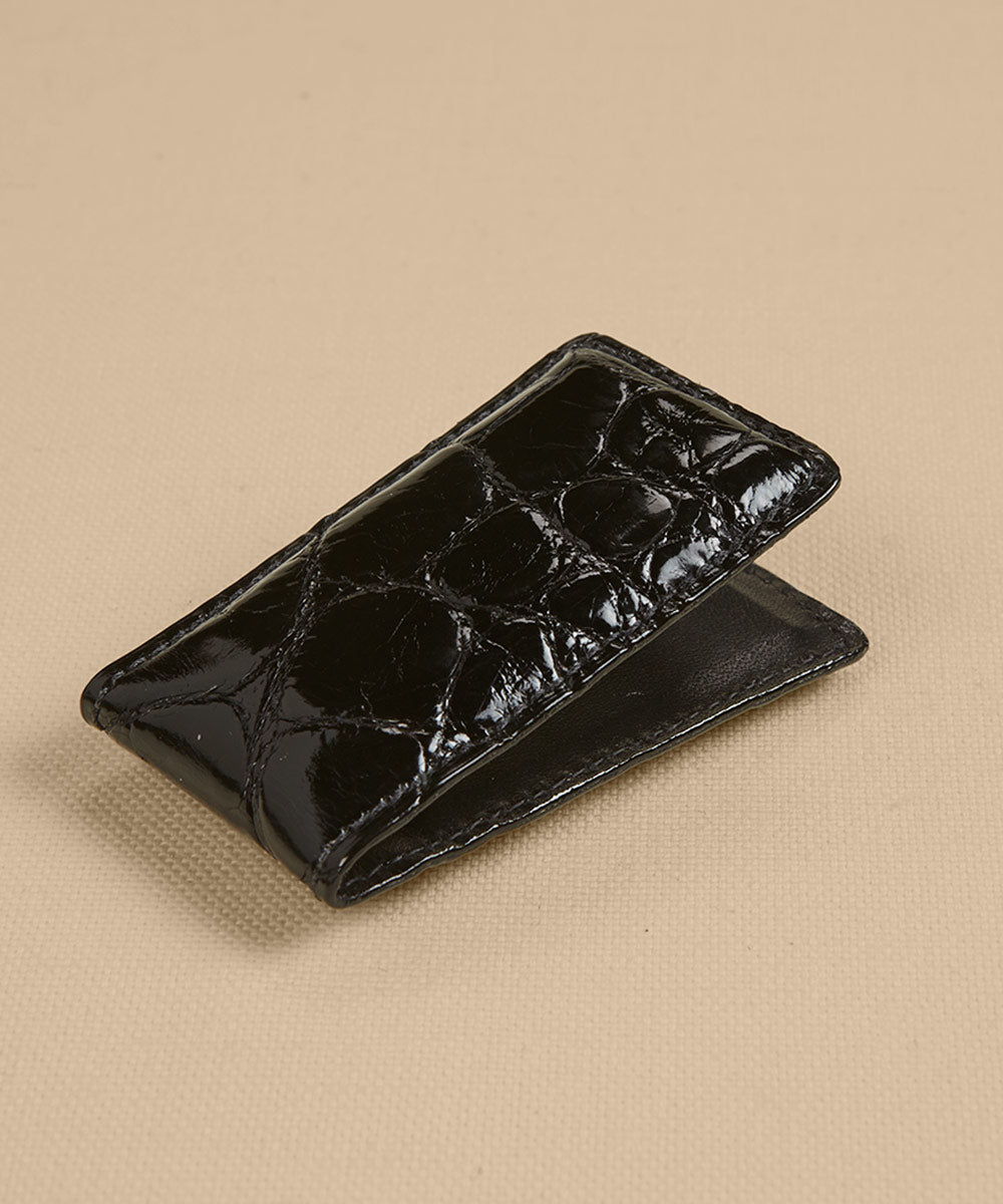 Torino Genuine Alligator Leather Magnetic Money Clip