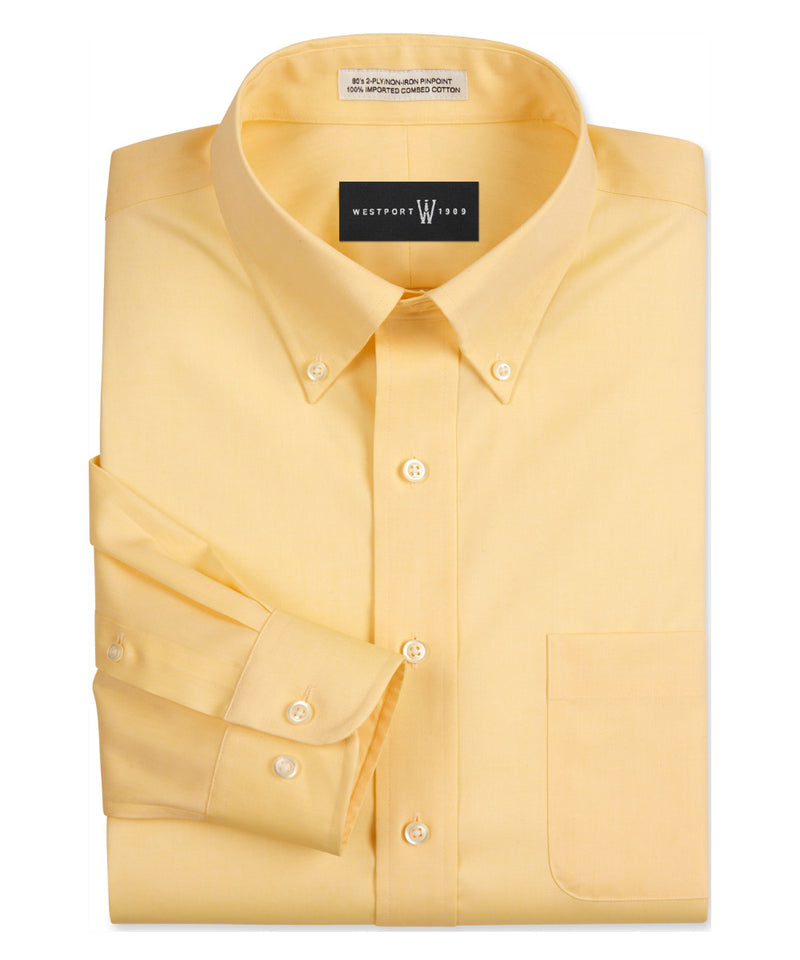 Cooper & Stewart Men's Classic Fit Non-Iron Pinpoint Button-Down Collar Dress Shirt