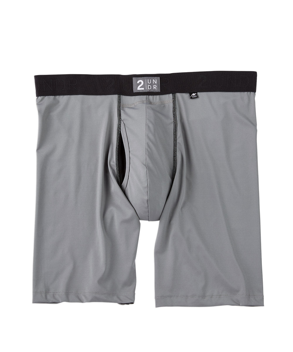 2UNDR Mens Swing Shift 9 Boxer Long Leg Underwear (Black/Grey, Small) at   Men's Clothing store