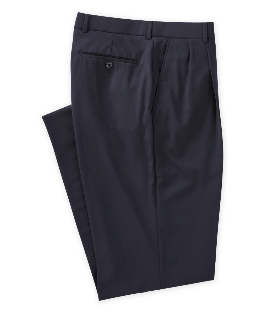 50s gabardine slacks グレー Ballin Pleated Gabardine Trousers - Westport Big & Tall