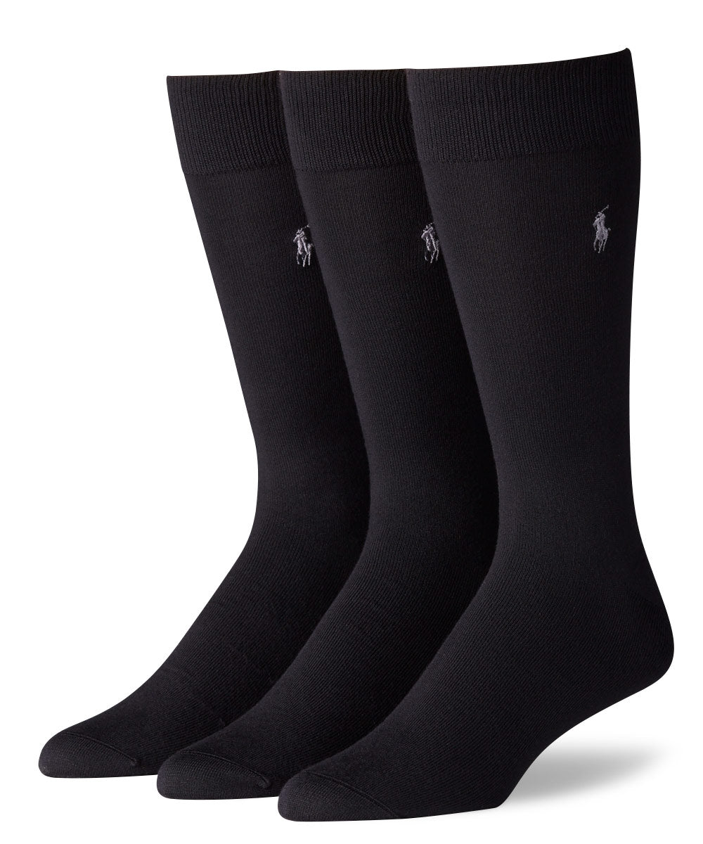 Polo Ralph Lauren Navy Flat-Knit Crew Socks (3-Pack), Men's Big & Tall