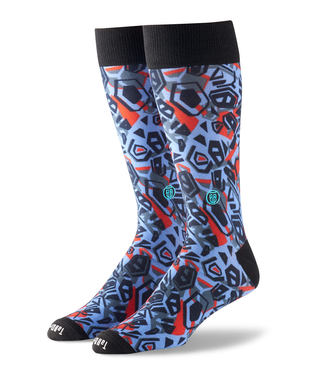 TallOrder Patterned Crew Socks - The Bart, Men's Big & Tall