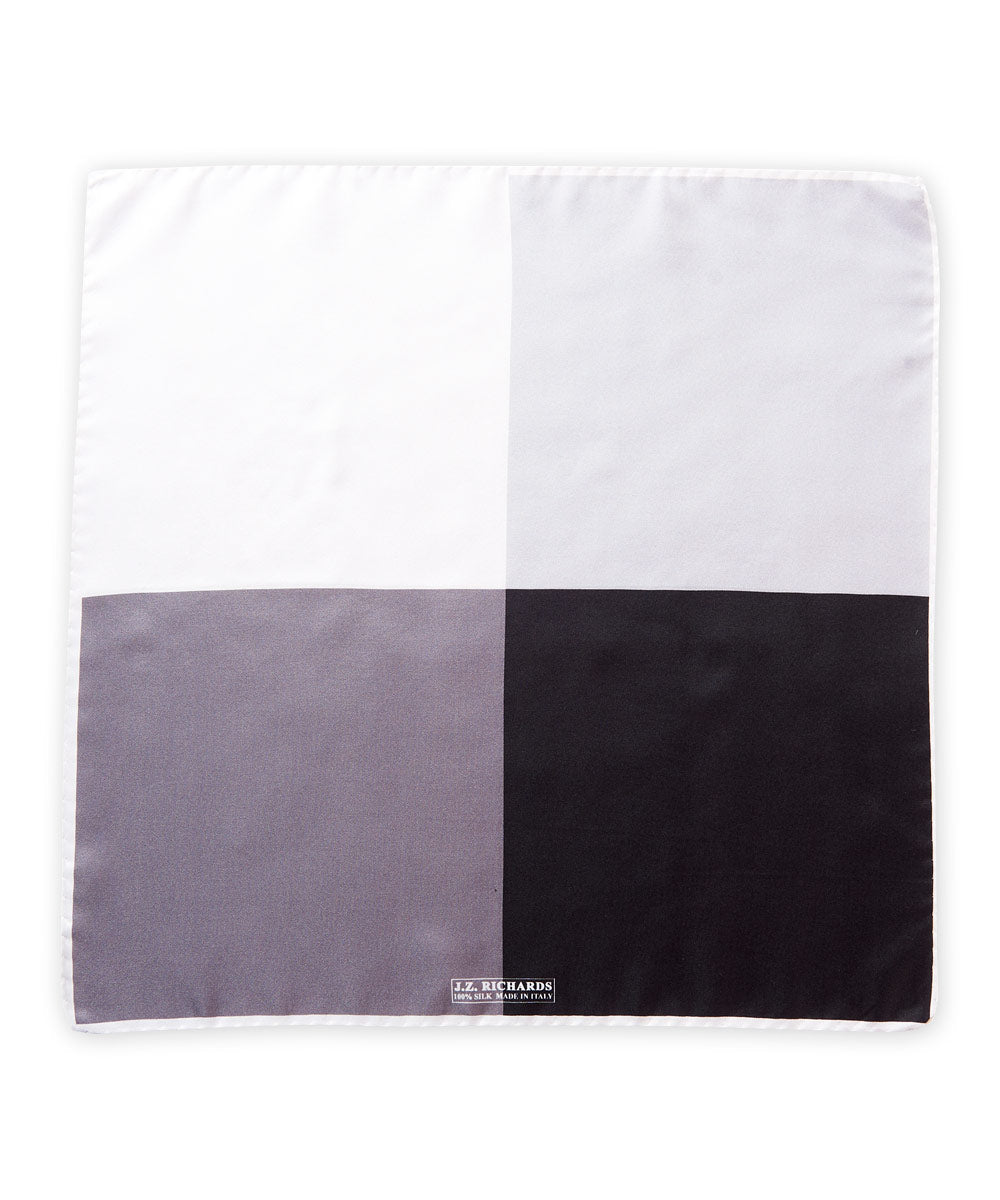 JZ Richards Four-Paneled Solid Silk Pocket Square